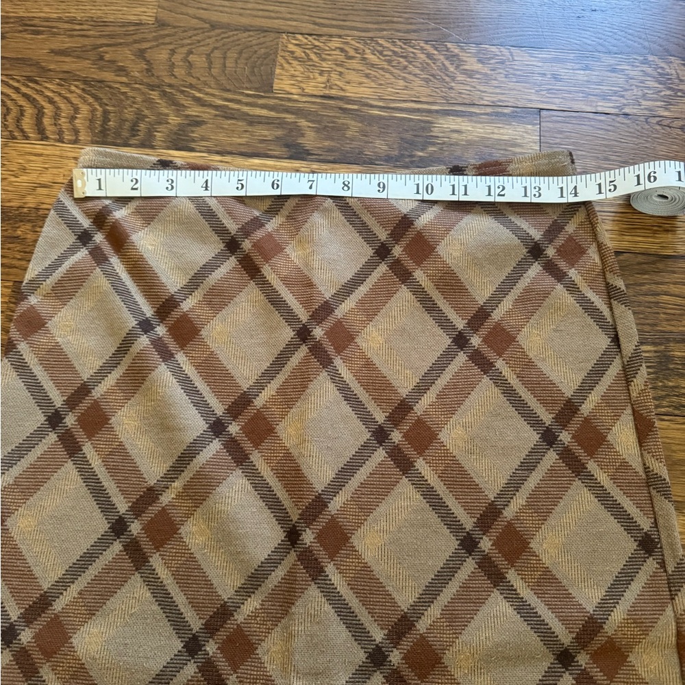 Express Brown and Tan Plaid Midi Skirt - Picture 5 of 6